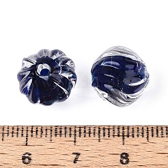 Фактурные внутренние бусины-лэмпворк ручной работы с цветком&nbsp;LAMP-T024-07A