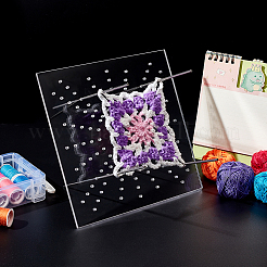 Квадратная акриловая доска для вязания крючком&nbsp;DIY-WH0304-731