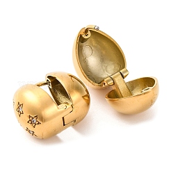 Orecchini a cerchio in zirconia cubica trasparente in acciaio inossidabile 304 con placcatura sotto vuoto in PVD per donna&nbsp;EJEW-Z076-03G-05