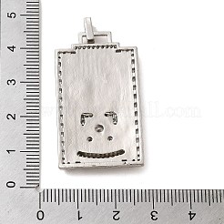 Anhänger aus Messing mit Mikropavé-Kubikzirkonia und Emaille&nbsp;KK-H458-01P-17