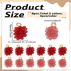 8шт 2 цвета подвески из смолы&nbsp;RESI-LP0001-52