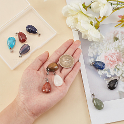 Подвески из натуральных и синтетических драгоценных камней в стиле 10 шт.&nbsp;G-NB0002-57