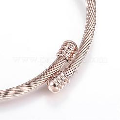 Браслеты-зажимы из хирургической нержавеющей стали 316&nbsp;BJEW-D437-A37-RG