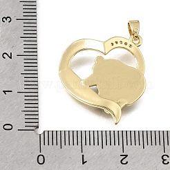 Pendenti in zirconi cubici trasparenti in micro pavè di ottone&nbsp;KK-C263-12G