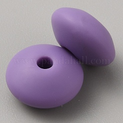 Perle di abaco in silicone ecologico per uso alimentare rondelle&nbsp;SIL-WH0008-14N-25