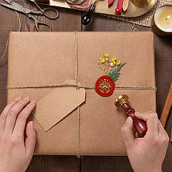 Латунь сургучная печать штамп&nbsp;AJEW-WH0337-002