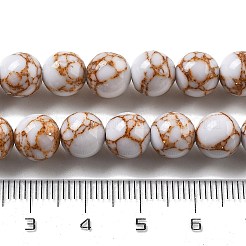 Fili di perle turchesi linea oro sintetico&nbsp;G-A255-A03-01C