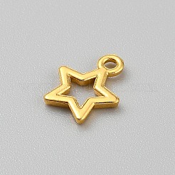 Legierung offene zurück Lünette Anhänger&nbsp;FIND-WH0152-473C-G