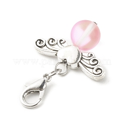 Décorations de pendentifs en pierre de lune synthétique givrée&nbsp;HJEW-JM00617