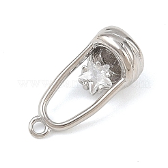 Латунные микропаве прозрачные подвески с фианитом&nbsp;KK-G545-19P