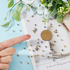 100 шт. 2-х цветные бусины-разделители из нержавеющей стали 201&nbsp;STAS-DC0015-08