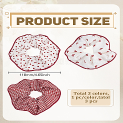 3 шт. 3-х цветные тканевые эластичные резинки для волос для девочек или женщин&nbsp;OHAR-LP0003-001