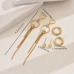 Edelstahlring-Quastenohrring-Sets&nbsp;OV1980-3
