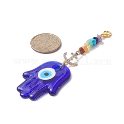 Mauvais œil lampwork décorations pandant&nbsp;HJEW-JM01001-04