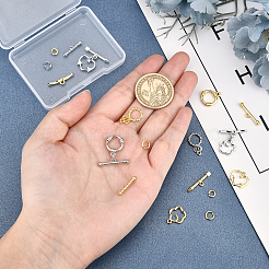 8 комплект латунных застежек-тоглов 4-х стилей&nbsp;KK-PH0001-88