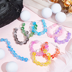 9 шт. 9-цветные эластичные шнуры и акриловые бусины для гольфа&nbsp;HJEW-DR00083