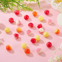 30 stücke 5 farben tpr obst pfirsich miniatur blumentopf ornamente&nbsp;DIY-TA0014-33