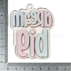 Прозрачные акриловые подвески с принтом&nbsp;LS-OACR-E043-10A