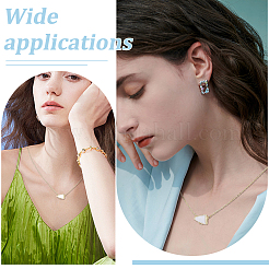 4 collana con ciondolo a forma di tromba in ottone smaltato per donna&nbsp;NJEW-PH0001-58G