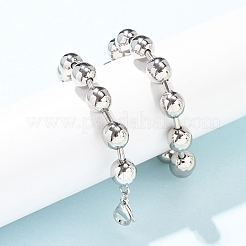 Collane con catena a sfere in ottone per uomo e donna&nbsp;NJEW-H089-01P