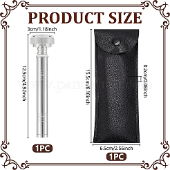 Bénitier de poche chrétien en laiton avec étui en cuir PU&nbsp;FIND-WH0366-382P