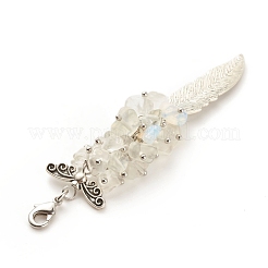 Decorazioni pendenti a grappolo di chip opalite&nbsp;HJEW-JM00653-04