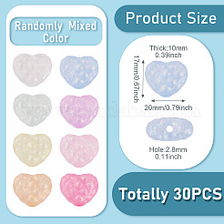 Светящиеся прозрачные акриловые бусины&nbsp;LACR-TA0001-07E