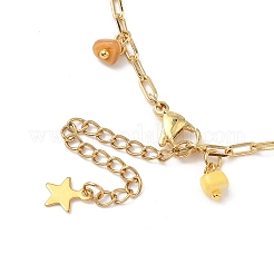 Браслеты с подвесками из натуральных окрашенных пресноводных ракушек&nbsp;BJEW-JB12314