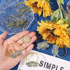 Кольца для салфеток с цветочной эмалью&nbsp;AJEW-WH0077-019