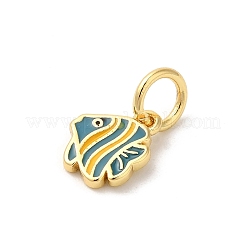 Подвески из латуни с покрытием из эмали&nbsp;KK-Z056-49G