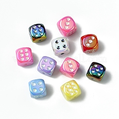 10 шт. УФ-покрытие радужных переливающихся акриловых эмалевых бусин&nbsp;SACR-FS0001-32