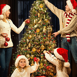 Полиэстер с железным миниатюрным рождественским венком&nbsp;AJEW-WH0609-182A