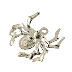 Bijoux de style tibétain Halloween pendentifs en alliage d'araignée&nbsp;TIBEP-S269-AS-FF