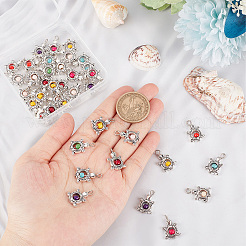 Подвески из синтетической бирюзы из сплава с антикварным серебряным покрытием своими руками 50 шт.&nbsp;PALLOY-SC0004-14