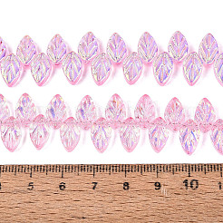 Chapelets de perles en verre transparent électrolytique&nbsp;EGLA-N056-03A-05