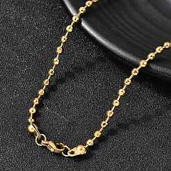 3 мм 304 нержавеющая сталь шариковые цепочки ожерелья для женщин&nbsp;NJEW-B134-09B-G