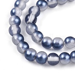 Fili di perle di vetro trasparenti con vernice da forno&nbsp;DGLA-N011-4mm-08