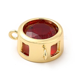 Подвески из латуни с покрытием из латуни и кубическим цирконием&nbsp;KK-E072-30G