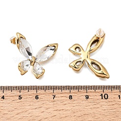 Orecchini a lobo da donna in acciaio inossidabile 304 con pavé di zirconi cubici.&nbsp;EJEW-A164-01G