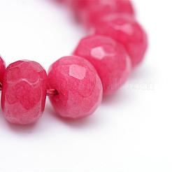 Граненые окрашенные натуральные белые нефритовые нити из бисера&nbsp;G-R343-6x8-17