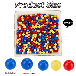 Непрозрачные акриловые бусины&nbsp;SACR-PA0001-04A-02