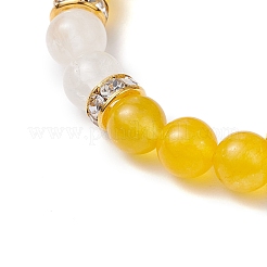 Braccialetti elastici con perline di pietre preziose miste naturali per le donne&nbsp;BJEW-TA00573-02