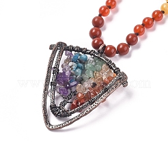 Bijoux de yoga chakra&nbsp;NJEW-L163-A13