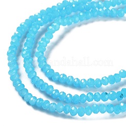 Perles de verre imitation jade cuites au four&nbsp;X-DGLA-A034-J4MM-A13