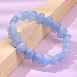 Овальные браслеты из натурального малайзийского нефрита с бусинами&nbsp;G-P589-02A