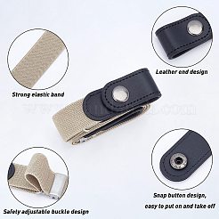 4 Stück 4 Stil Unisex verstellbar ohne Schnalle Kunstleder elastischer Hüftgurt&nbsp;AJEW-GF0003-27A