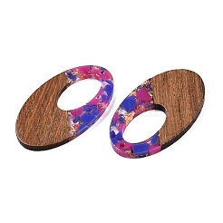 Подвески из прозрачной смолы и ореха&nbsp;RESI-T057-02G