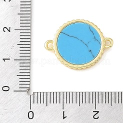 Breloques connecteurs en laiton et turquoise synthétique&nbsp;GG-CBA6938-17G-02