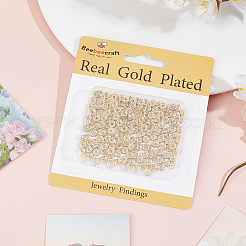 200 шт. латунные прозрачные кубические циркониевые бусины с паве&nbsp;KK-BBC0015-87A