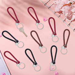 12шт 3 цвета ПУ кожаный брелок для вязания&nbsp;KEYC-CL0001-20A